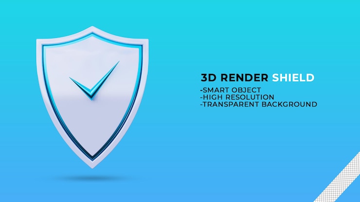 PSD 3d-sicherheitslogo-modell