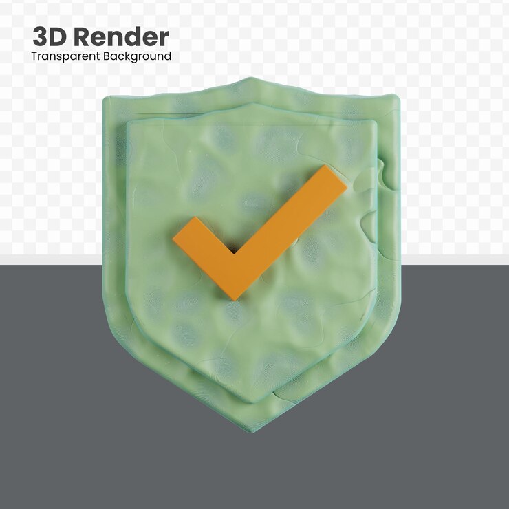 PSD 3d-sicherheitsschild-illustration
