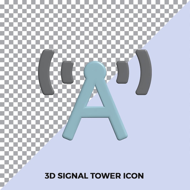 PSD 3d-signalturm-symbol isoliert