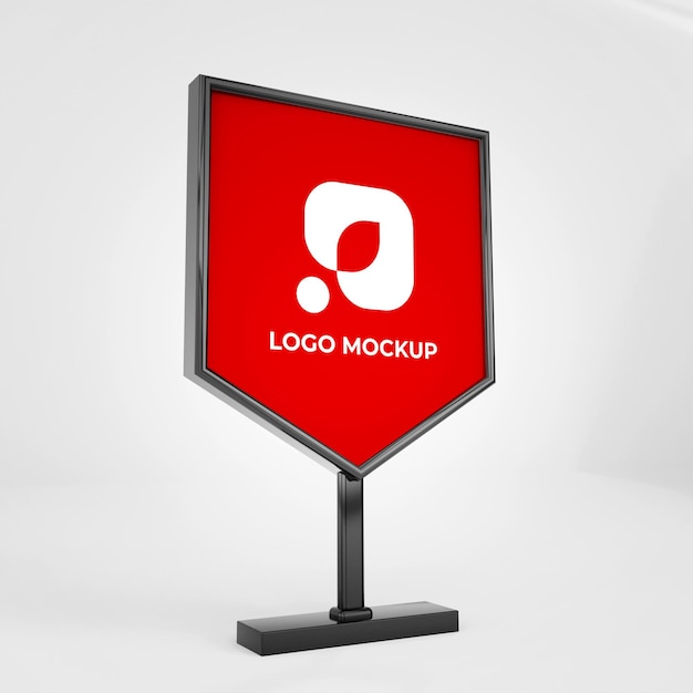 3d signboard mockup