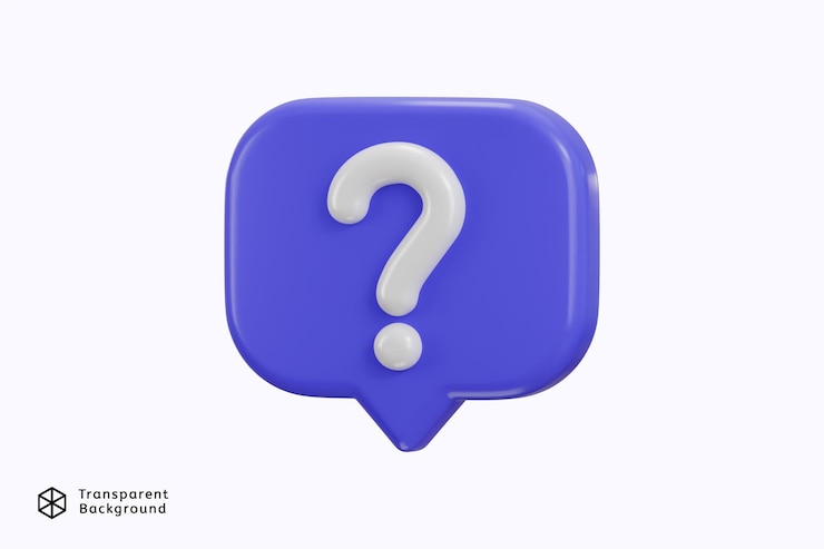PSD 3d signo de icono de signo de pregunta en la pregunta de preguntas frecuentes y respuesta qa información de solución icono de señal de pregunta