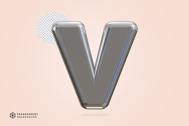 3D-Silber-Alphabet-Text-Effekt