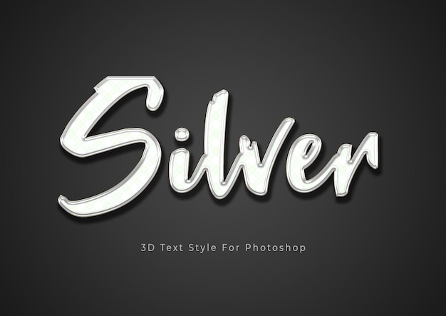 3d silver editable text effect