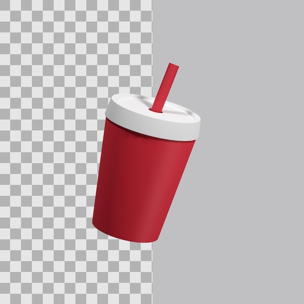 PSD 3d simple tasse de boisson icône