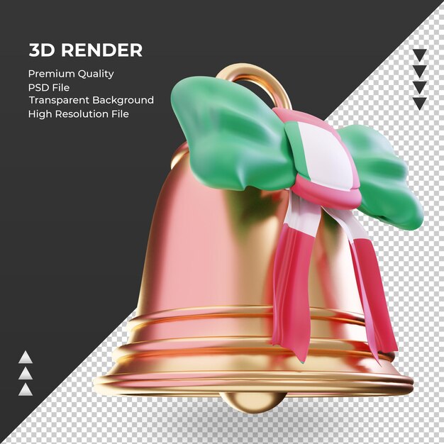 3d sino de natal da itália renderizando a vista esquerda