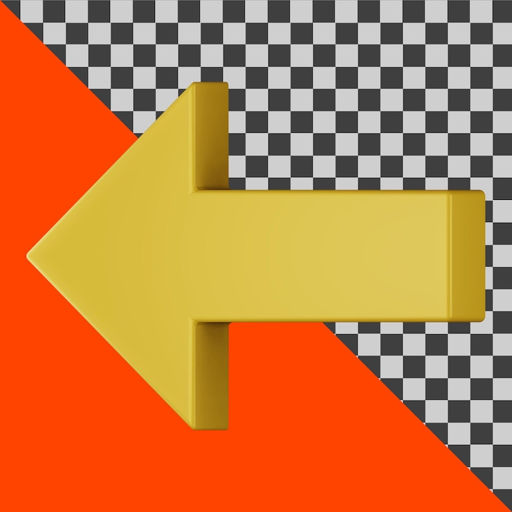 PSD 3d šipka doleva