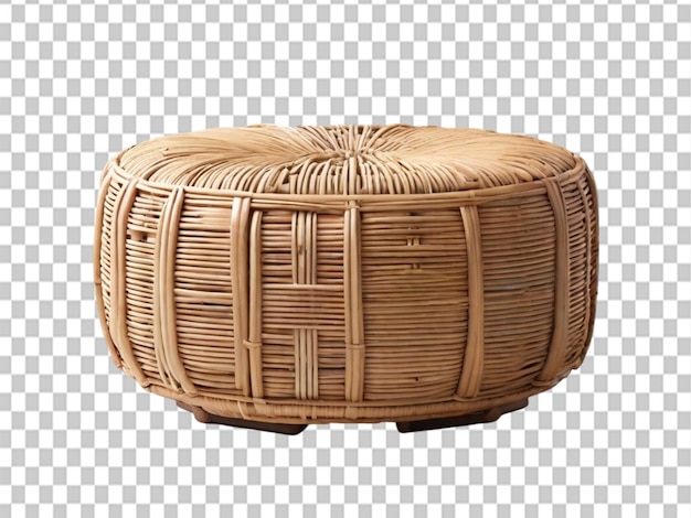 3d skyline rattan pouf em fundo de objeto