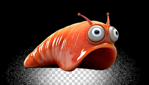 PSD 3d slug png transparente