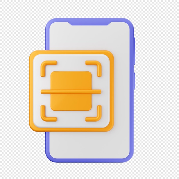 3D-Smartphone-Symbol und Illustrationsrender