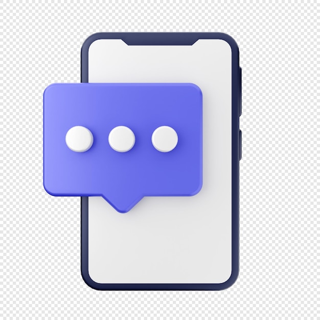 3D-Smartphone-Symbol und Illustrationsrender