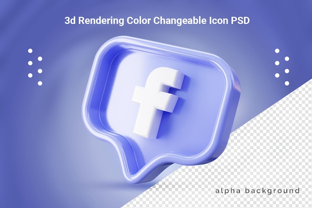 PSD 3d-social-media-facebook-symbol