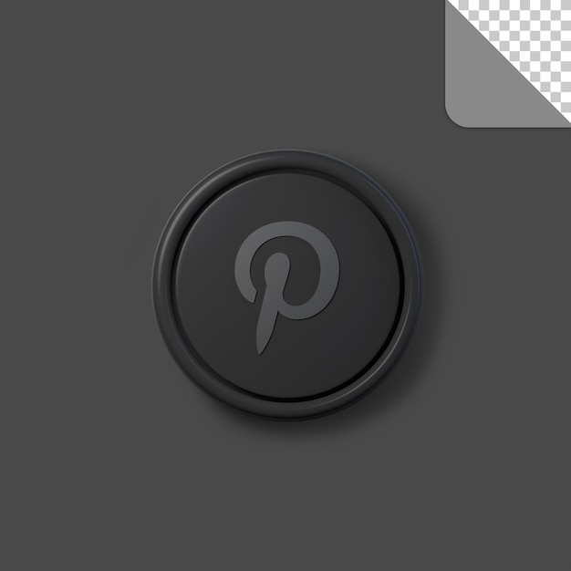 3d-social-media-pinterest-symbol