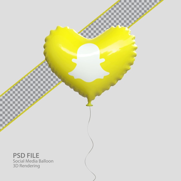 3D-Social-Media-Snapchat mit Ballon-Stil