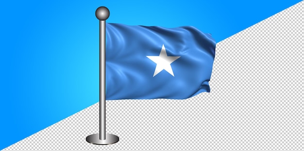 PSD 3d-somalia-flaggensymbol - abzeichen png - transparenter hintergrund