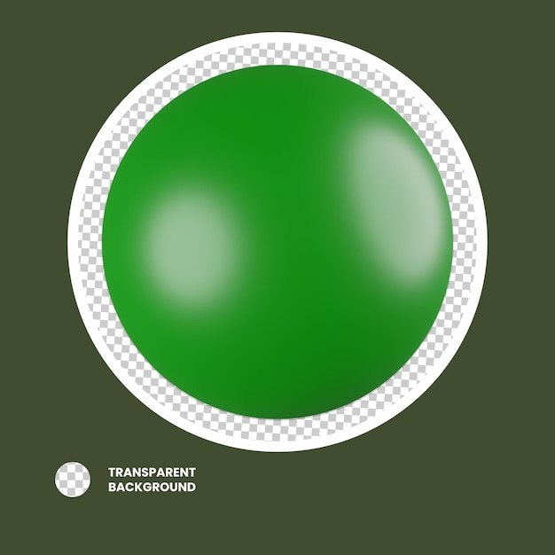 3d sphere 3d render icon illustration transparent background high quality render