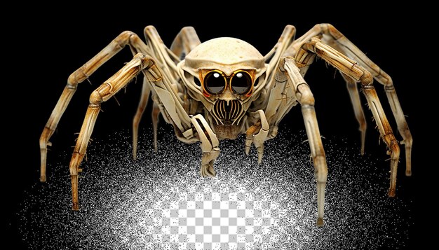 PSD 3d spider png transparente