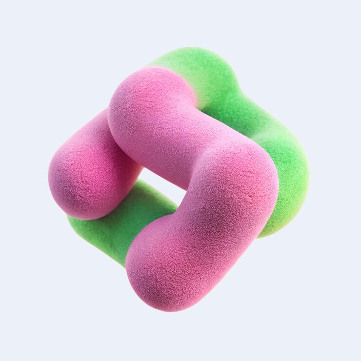 PSD 3d spielerische schaum-ähnliche form