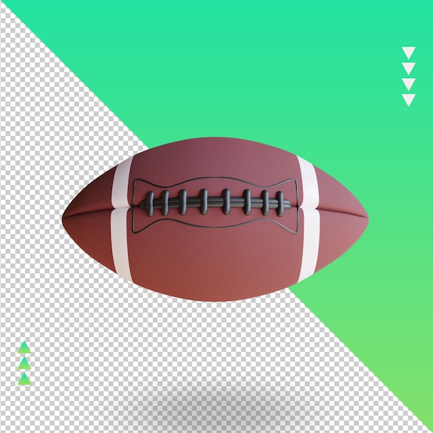 PSD 3d sport ball american football wiedergabe draufsicht