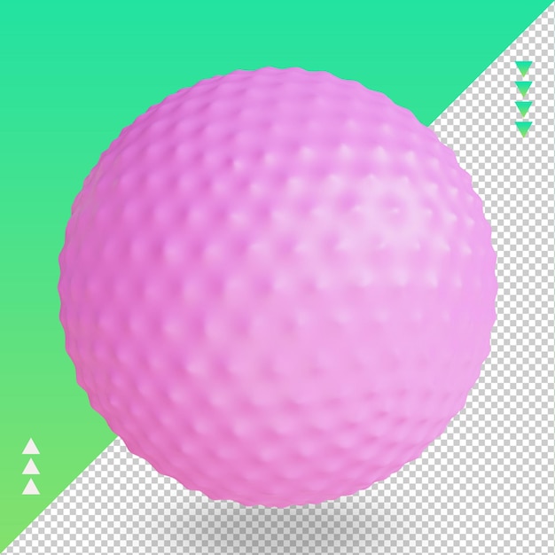 3d Sport Ball Bandy Ball renderizado vista derecha