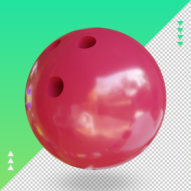 3D Sport Ball Bowling Ball rendant la vue droite