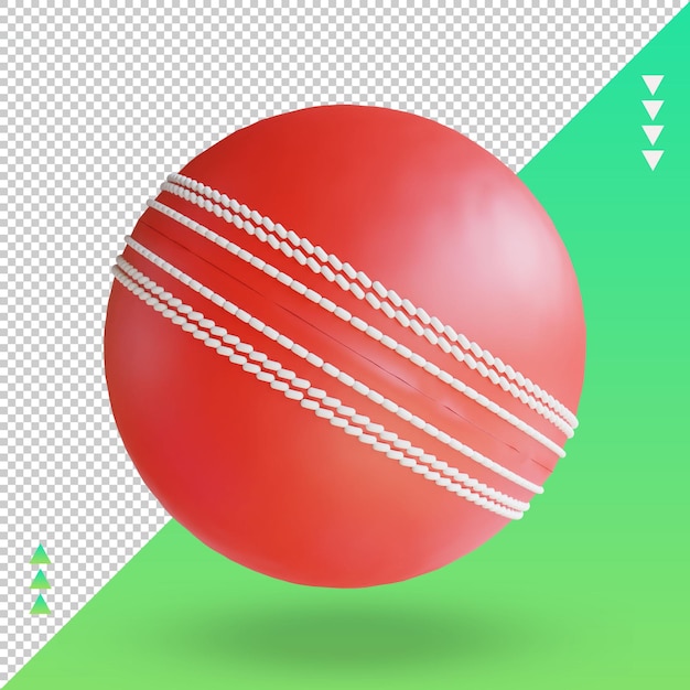 3d Sport Ball Cricket Rendu Vue De Face