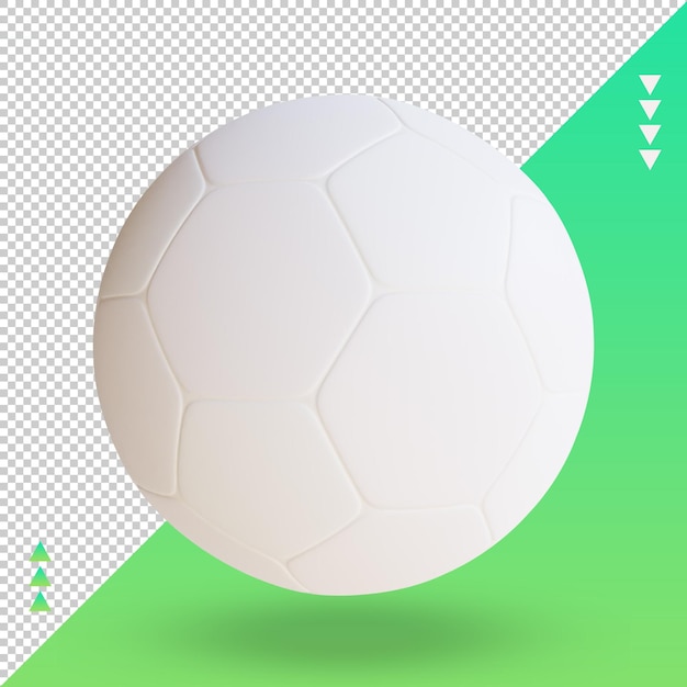 PSD 3d sport ball futsal renderização vista frontal