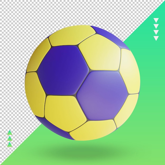 3d Sport Ball Handball renderização vista frontal