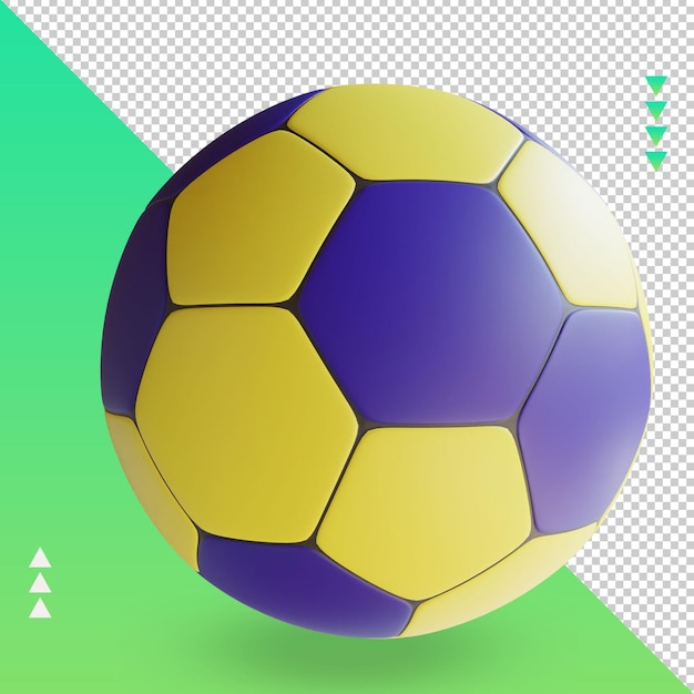 PSD 3d sport ball handebol renderizando a vista esquerda