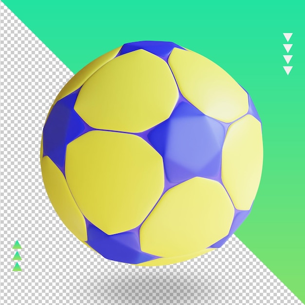 PSD 3d sport ball korfball renderizado vista superior