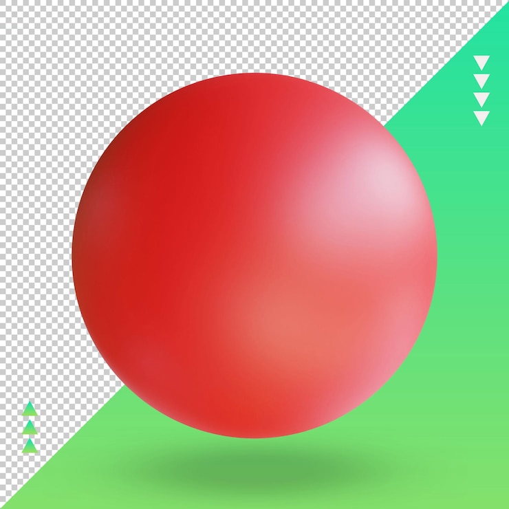 PSD 3d sport ball playground ball rendering vista frontale