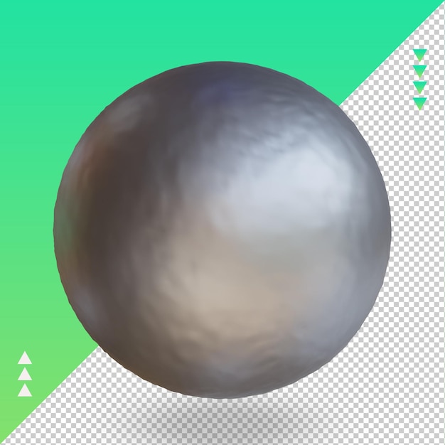 3D Sport Ball Shot Put renderizado vista derecha