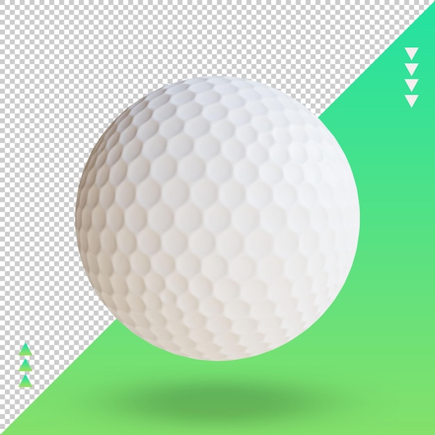 3d-sportball golfball-rendering-vorderansicht