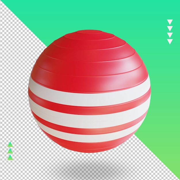 3D-Sportball Krocketball-Rendering-Draufsicht