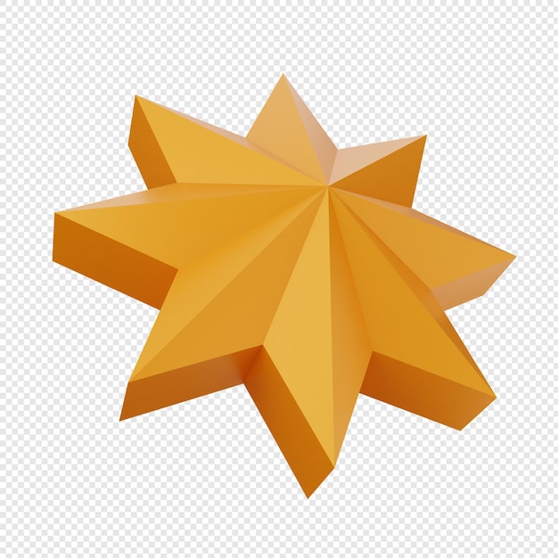 3d star yellow icon