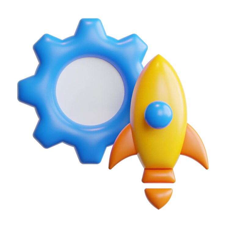 PSD 3d startup concepto de gestión de negocios de alta calidad ilustración de renderización e icono