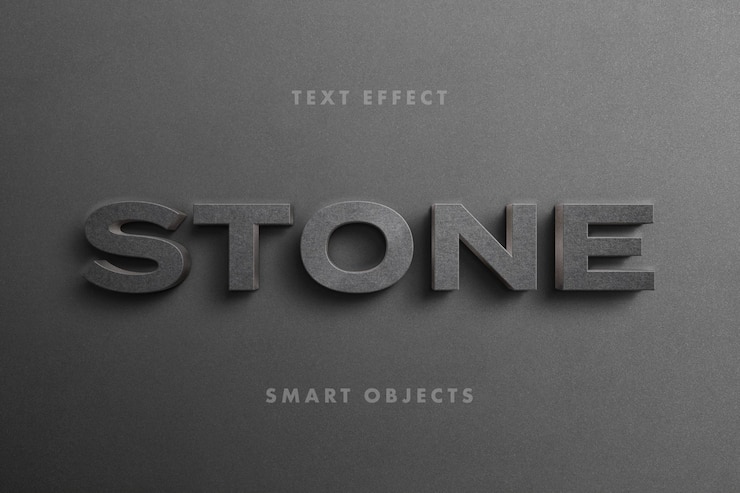 PSD 3d-steinblock-texteffekt
