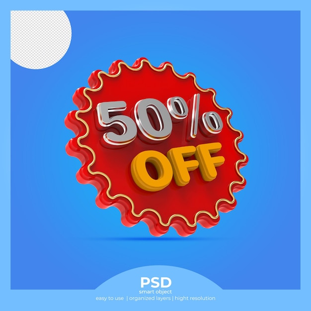 PSD 3d-stempel 50 stück transparente png-elemente ohne hintergrund