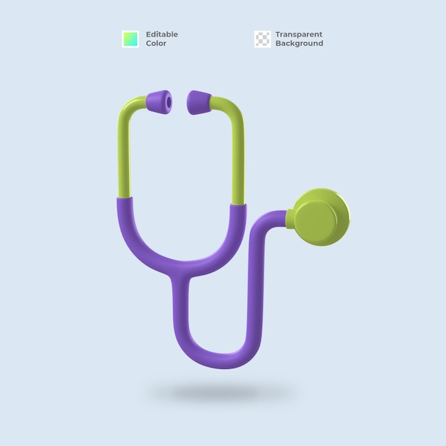 3D-Stethoskop-Icon-Design
