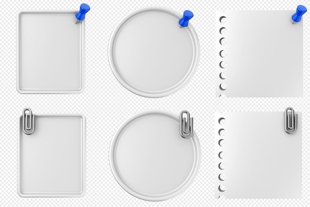 3D-Sticky-Note-Papier-Textbox mit 3D-Pin