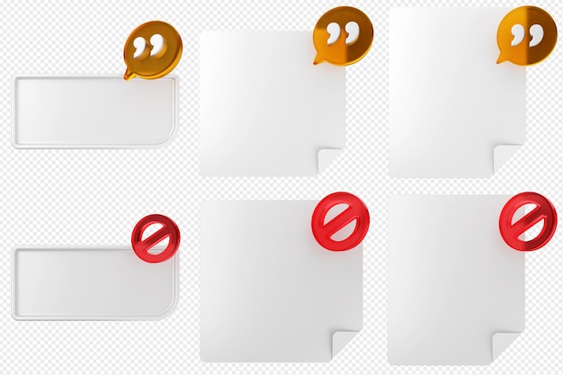 3D-Sticky-Note-Papier-Textbox mit 3D-Pin