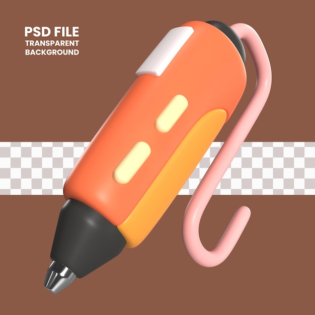 PSD 3d-stift 3d-illustrationssymbol