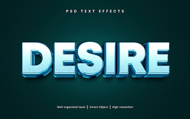 PSD 3d-stil desite bearbeitbarer texteffekt