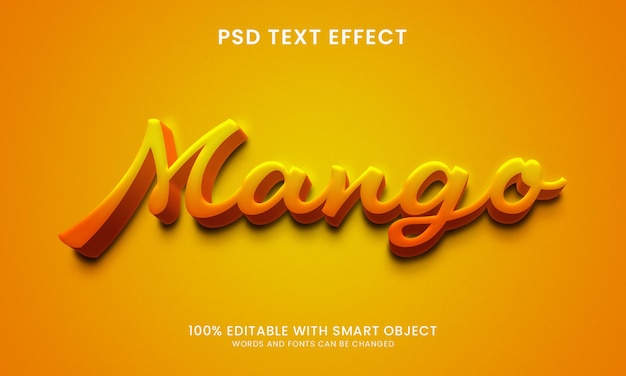 3d-stil mango-texteffekt