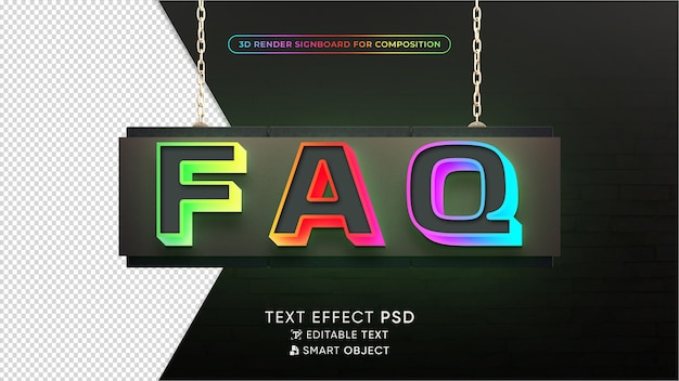 PSD 3d-stil moderner heller texteffekt