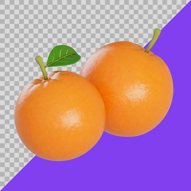 3d stilisierte orangen