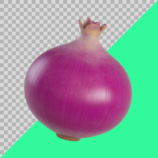 3D stilisierte rote Zwiebelknolle