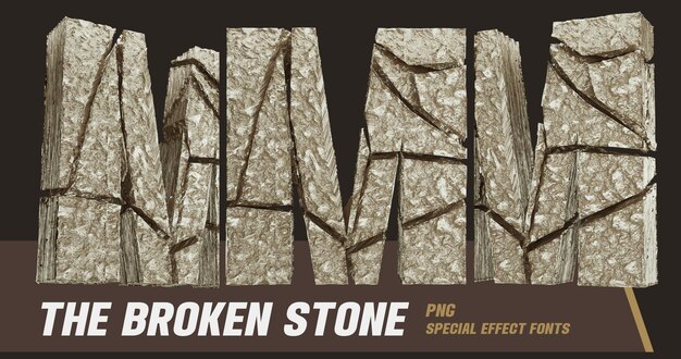 3D Stone Style Series Multi View Lettre M