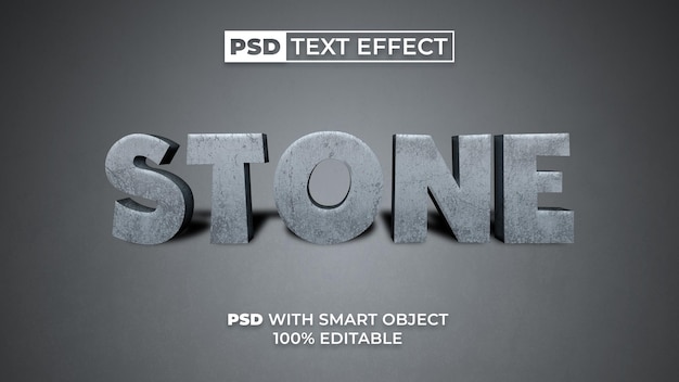 3D Stone Text Effect Style Editable Text Effect