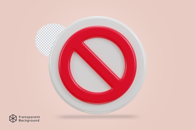 3D-Stopp-Vektor-Symbol-Illustration