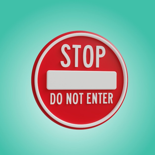 3D Stoppschild